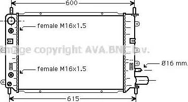 Ava Quality Cooling FD 2153 - Radiator, engine cooling autospares.lv