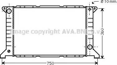 Ava Quality Cooling FDA2169 - Radiator, engine cooling autospares.lv