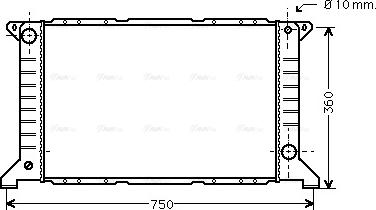 Ava Quality Cooling FD 2169 - Radiator, engine cooling autospares.lv