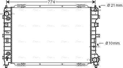 Ava Quality Cooling FD 2345 - Radiator, engine cooling autospares.lv