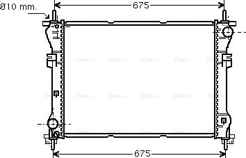 Ava Quality Cooling FD 2319 - Radiator, engine cooling autospares.lv