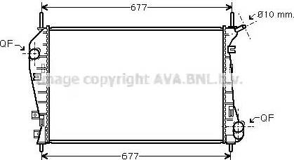 Ava Quality Cooling FD 2337 - Radiator, engine cooling autospares.lv