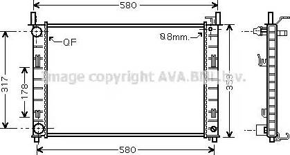 Ava Quality Cooling FD 2326 - Radiator, engine cooling autospares.lv