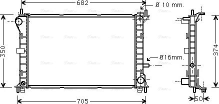 Ava Quality Cooling FD 2379 - Radiator, engine cooling autospares.lv