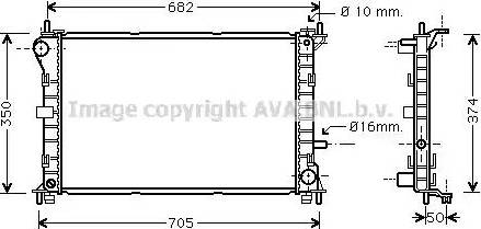 Ava Quality Cooling FDA2379 - Radiator, engine cooling autospares.lv