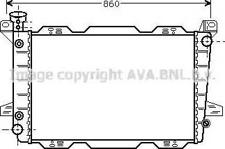 Ava Quality Cooling FD 2256 - Radiator, engine cooling autospares.lv