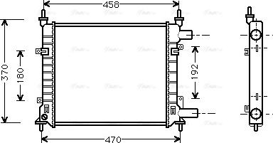 Ava Quality Cooling FD 2257 - Radiator, engine cooling autospares.lv