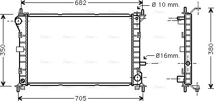 Ava Quality Cooling FD 2264 - Radiator, engine cooling autospares.lv