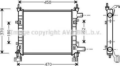 Ava Quality Cooling FD 2260 - Radiator, engine cooling autospares.lv