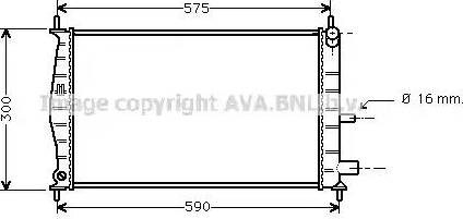 Ava Quality Cooling FD 2218 - Radiator, engine cooling autospares.lv