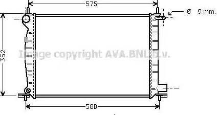 Ava Quality Cooling FD 2225 - Radiator, engine cooling autospares.lv