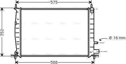 Ava Quality Cooling FD 2220 - Radiator, engine cooling autospares.lv