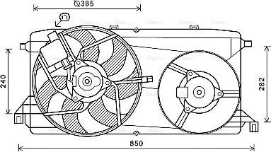 Ava Quality Cooling FD7580 - Fan, radiator autospares.lv