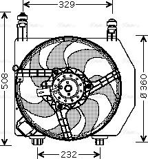 Ava Quality Cooling FD 7525 - Fan, radiator autospares.lv