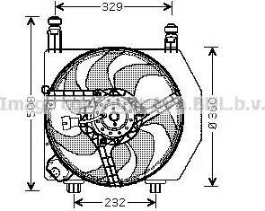 Ava Quality Cooling FD 7522 - Fan, radiator autospares.lv