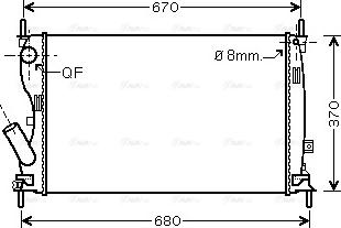 Ava Quality Cooling FDA2408 - Radiator, engine cooling autospares.lv