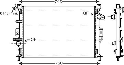 Ava Quality Cooling FDA2423 - Radiator, engine cooling autospares.lv