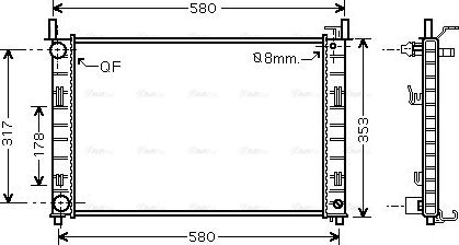 Ava Quality Cooling FDA2326 - Radiator, engine cooling autospares.lv