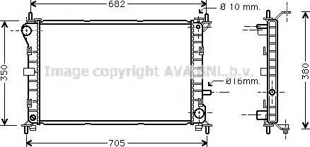 Ava Quality Cooling FDA2264 - Radiator, engine cooling autospares.lv