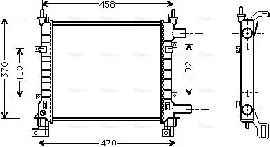 Ava Quality Cooling FDA2260 - Radiator, engine cooling autospares.lv