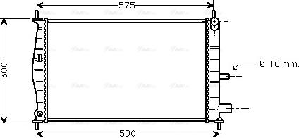 Ava Quality Cooling FDA2218 - Radiator, engine cooling autospares.lv