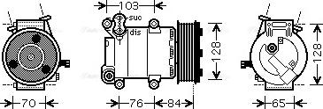 Ava Quality Cooling FDAK418 - Compressor, air conditioning autospares.lv