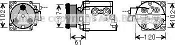 Ava Quality Cooling FD K436 - Compressor, air conditioning autospares.lv