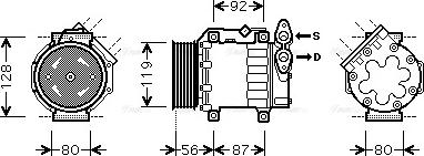 Ava Quality Cooling FDAK431 - Compressor, air conditioning autospares.lv