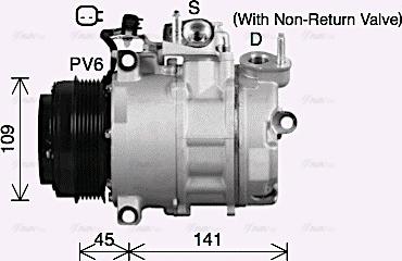 Ava Quality Cooling FDAK692 - Compressor, air conditioning autospares.lv