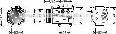 Ava Quality Cooling FD K082 - Compressor, air conditioning autospares.lv