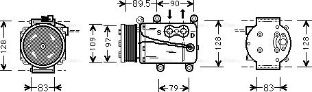 Ava Quality Cooling FDAK082 - Compressor, air conditioning autospares.lv