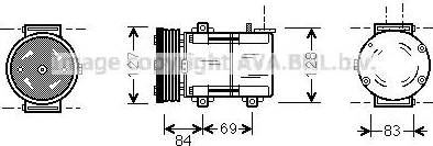 Ava Quality Cooling FD K167 - Compressor, air conditioning autospares.lv