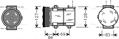 Ava Quality Cooling FDAK167 - Compressor, air conditioning autospares.lv