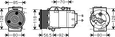 Ava Quality Cooling FDAK394 - Compressor, air conditioning autospares.lv