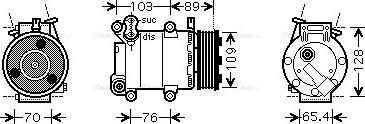 Ava Quality Cooling FDAK392 - Compressor, air conditioning autospares.lv