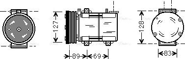 Ava Quality Cooling FDAK322 - Compressor, air conditioning autospares.lv