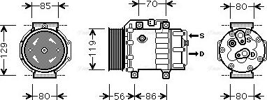 Ava Quality Cooling FDAK378 - Compressor, air conditioning autospares.lv