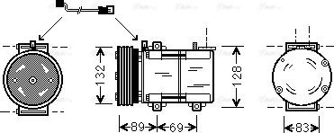 Ava Quality Cooling FDAK290 - Compressor, air conditioning autospares.lv