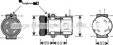 Ava Quality Cooling FD K290 - Compressor, air conditioning autospares.lv