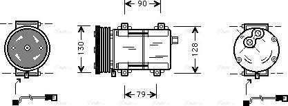 Ava Quality Cooling FDAK284 - Compressor, air conditioning autospares.lv