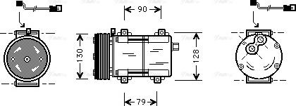 Ava Quality Cooling FDAK280 - Compressor, air conditioning autospares.lv