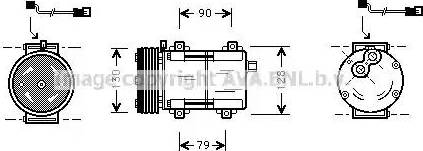 Ava Quality Cooling FD K282 - Compressor, air conditioning autospares.lv