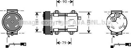 Ava Quality Cooling FDAK283 - Compressor, air conditioning autospares.lv