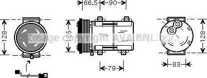 Ava Quality Cooling FD K276 - Compressor, air conditioning autospares.lv