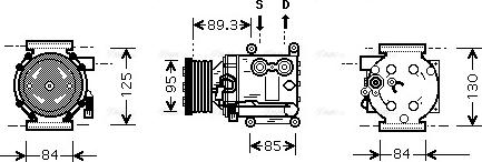 Ava Quality Cooling FD K402 - Compressor, air conditioning autospares.lv