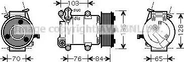 Ava Quality Cooling FD K418 - Compressor, air conditioning autospares.lv