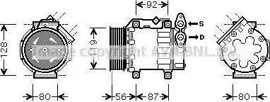 Ava Quality Cooling FD K431 - Compressor, air conditioning autospares.lv