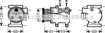 Ava Quality Cooling FD K437 - Compressor, air conditioning autospares.lv