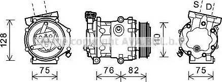 Ava Quality Cooling FDK479 - Compressor, air conditioning autospares.lv