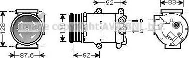 Ava Quality Cooling FDK477 - Compressor, air conditioning autospares.lv